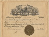 Elementary school diploma of Wilma Wright Lundh